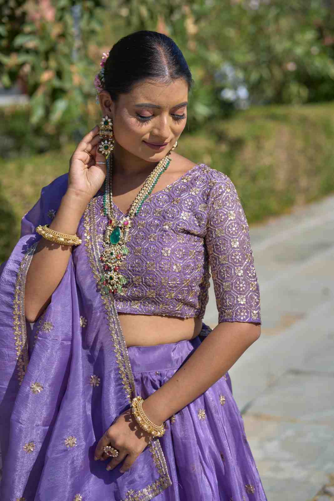 Elegant Embroidered Lehenga Set for Weddings & Events
