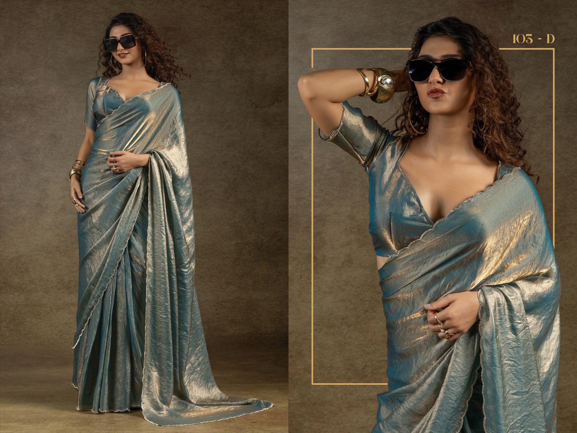 Elegant Embroidered Saree Set for Festive and Wedding Look