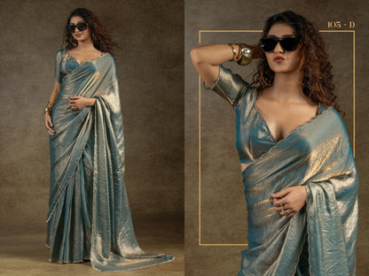 Elegant Embroidered Saree Set for Festive and Wedding Look