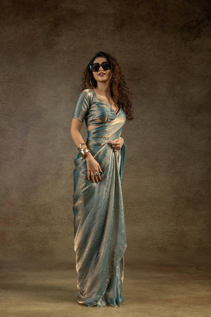 Elegant Embroidered Saree Set for Festive and Wedding Look