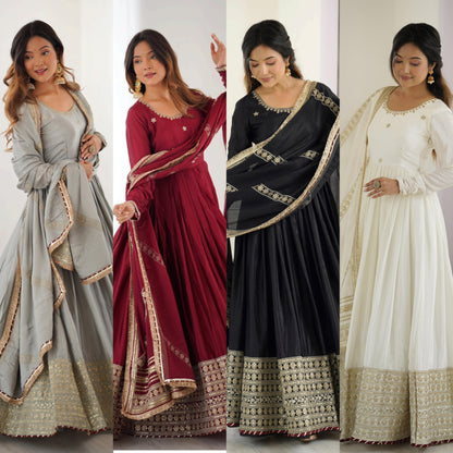 Elegant Ethnic Anarkali Set for Women  Festive Wear