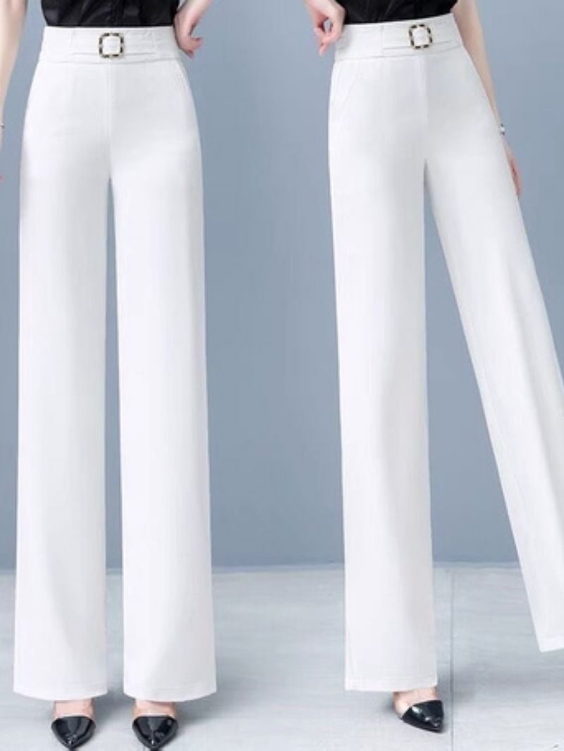 Elegant High-Waist Wide-Leg Trousers for Women  Office Wear