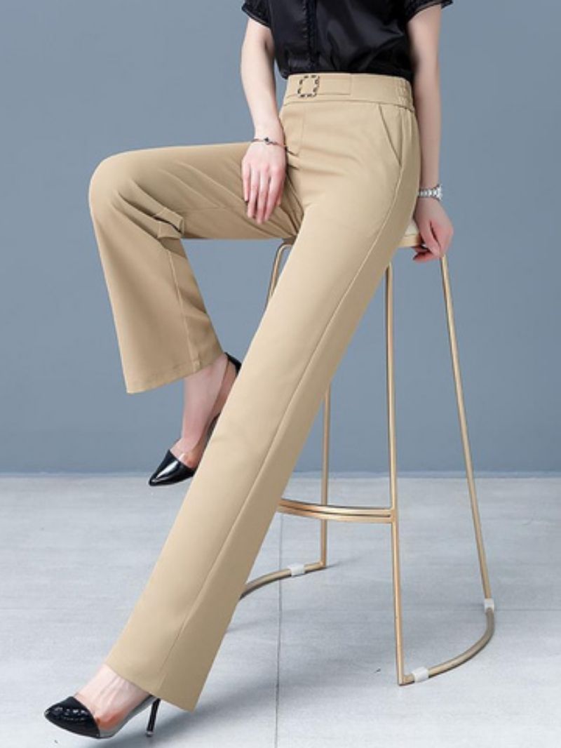 Elegant High-Waist Wide-Leg Trousers for Women  Office Wear