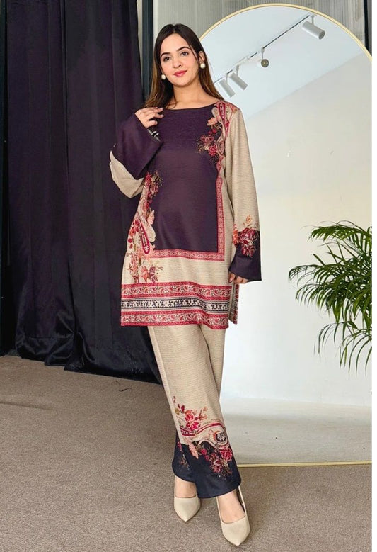Elegant Printed Crepe Co-ord Set with Designer Appeal