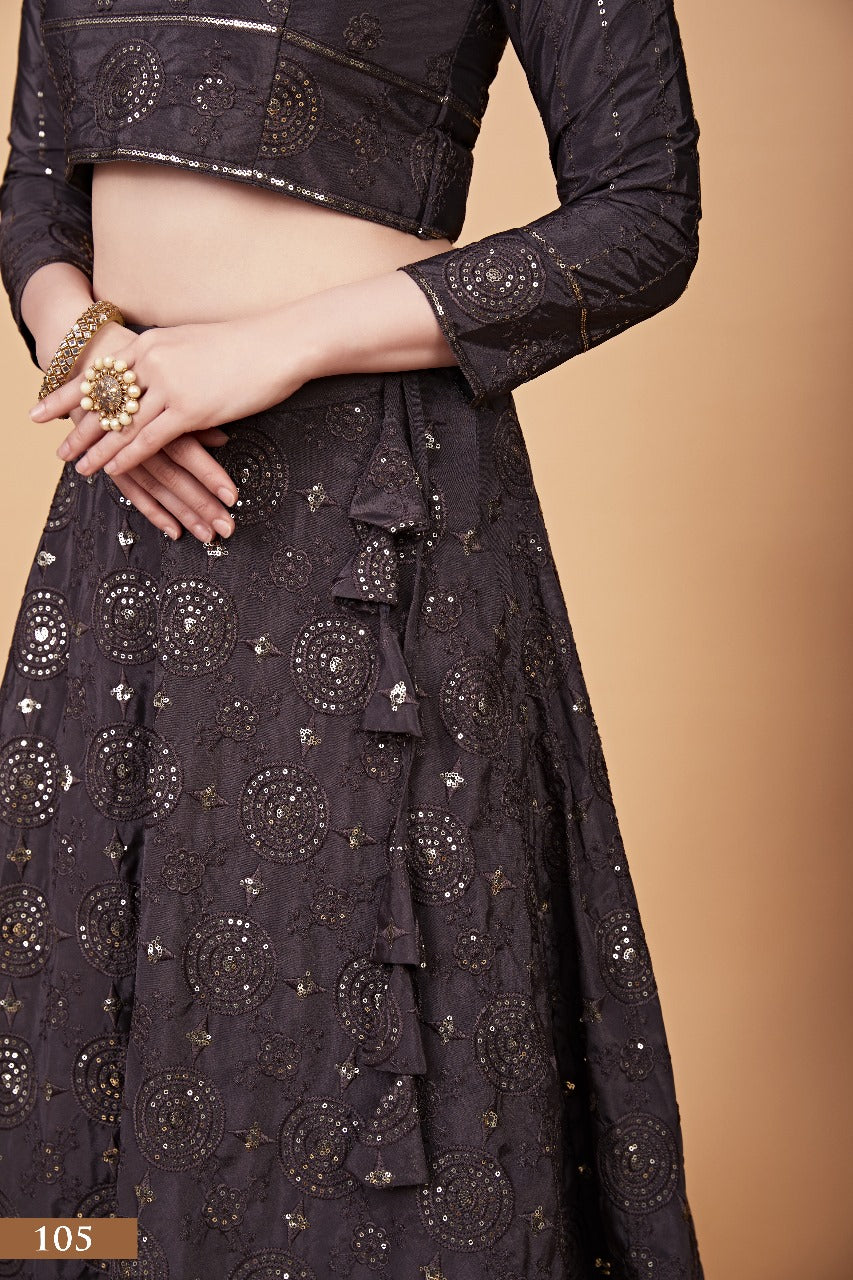 Elegant Tebi Silk Embroidered Lehenga Set for Celebrations