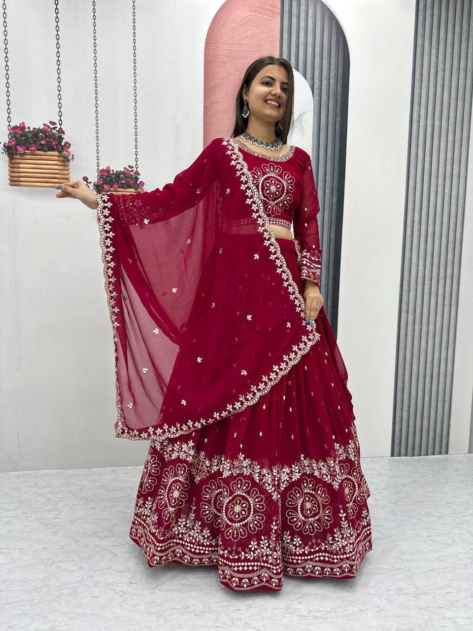 Embroidered Designer Lehenga Choli for Festive Events