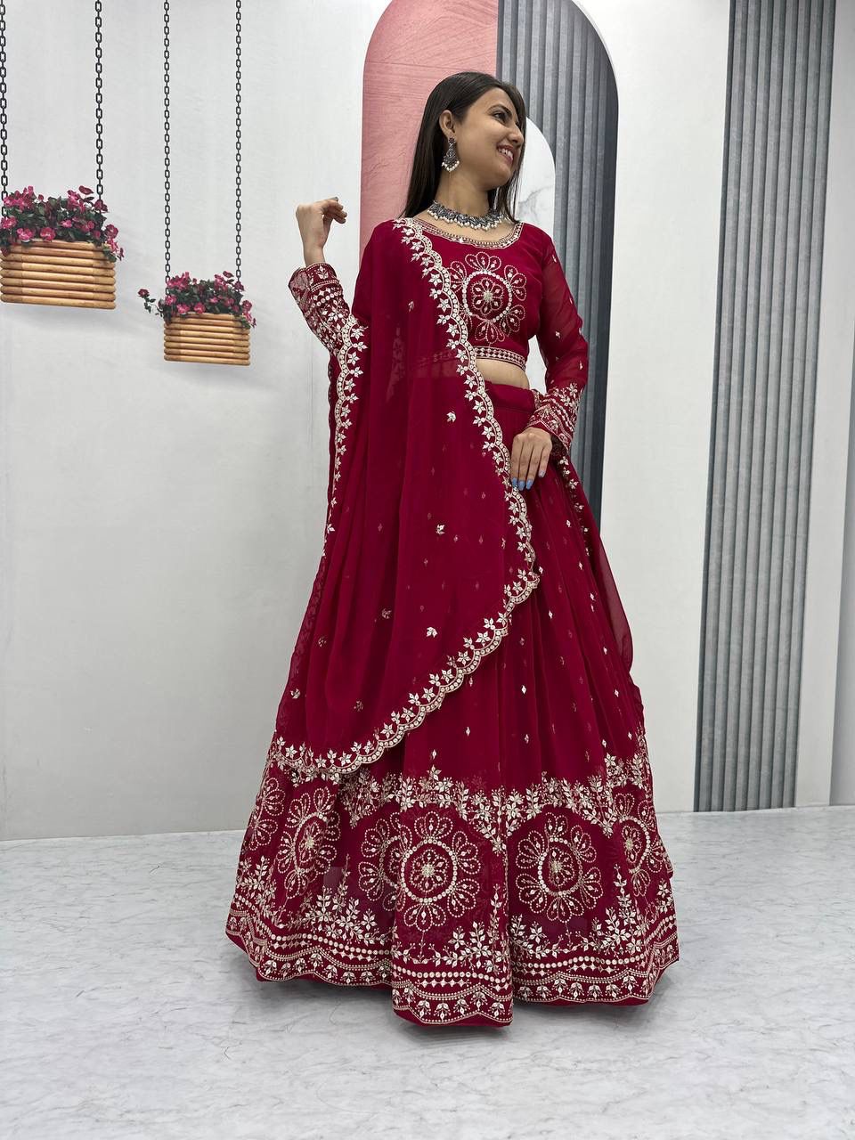 Embroidered Designer Lehenga Choli for Festive Events