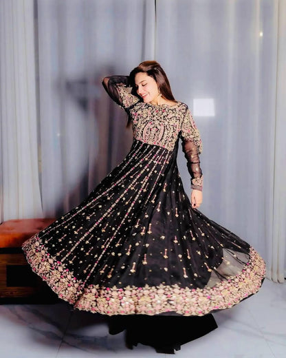 Embroidered Georgette Party Set for Wedding & Festive Wear
