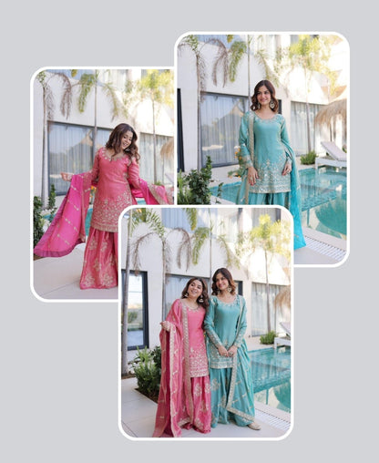 Embroidered Sharara Set
