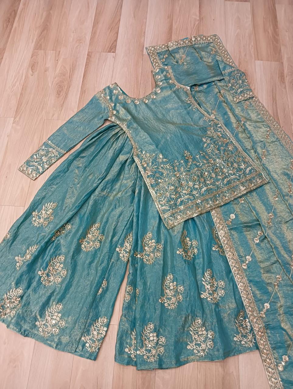Embroidered Sharara Set