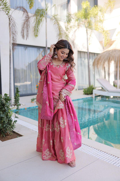 Embroidered Sharara Set