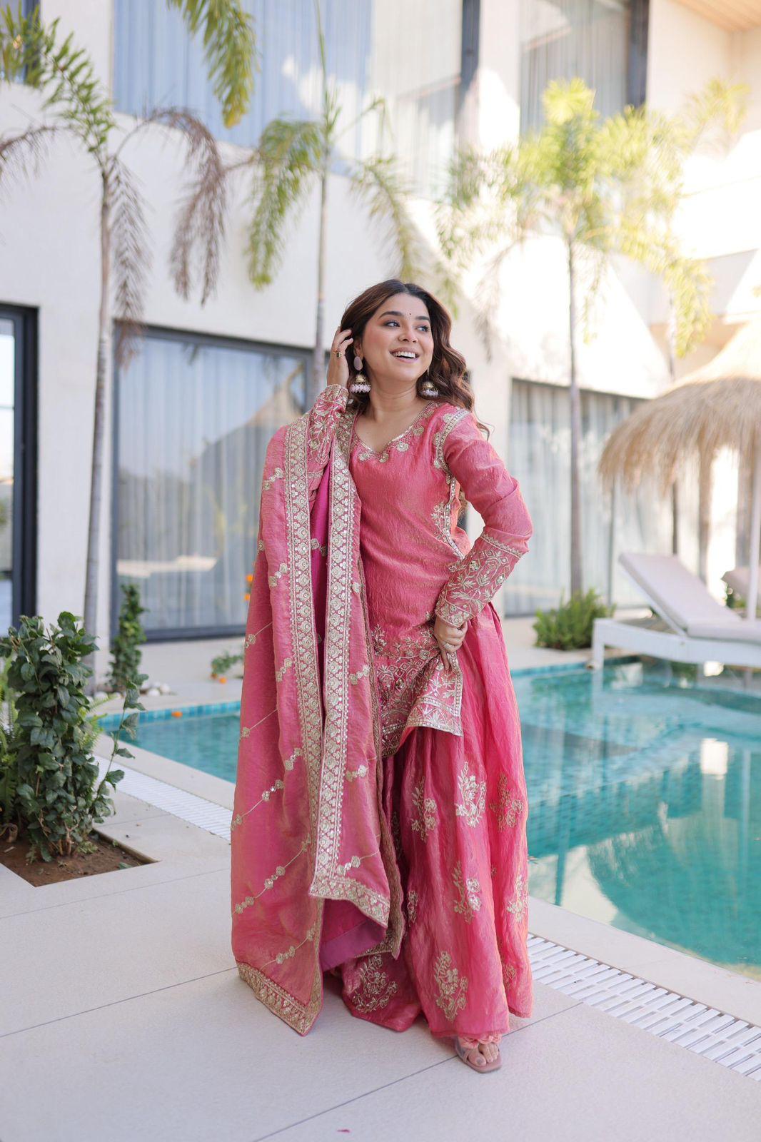 Embroidered Sharara Set