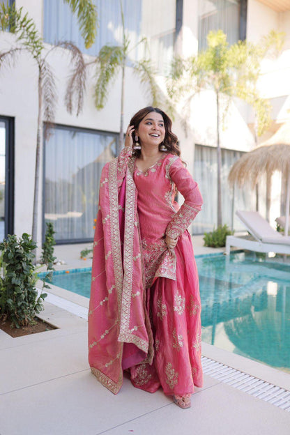 Embroidered Sharara Set