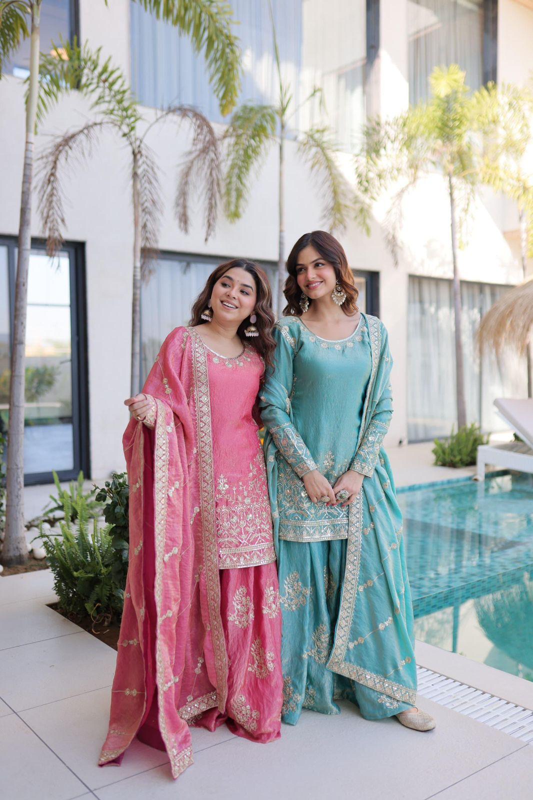 Embroidered Sharara Set