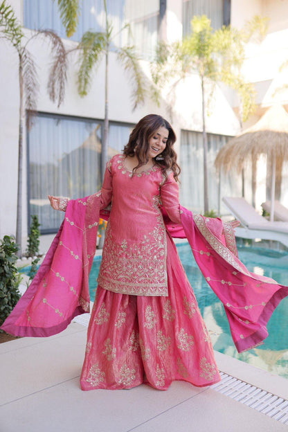 Embroidered Sharara Set