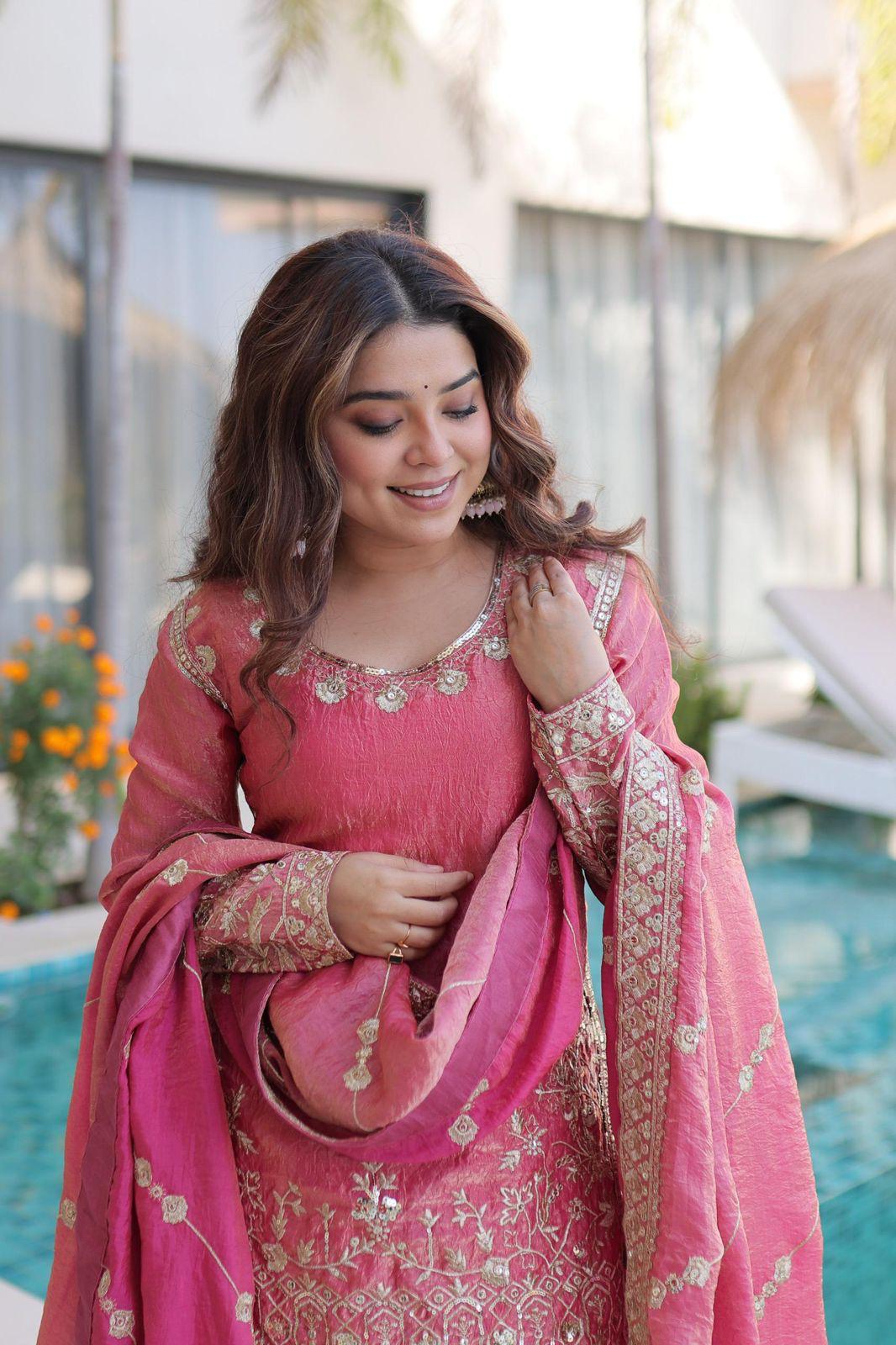 Embroidered Sharara Set