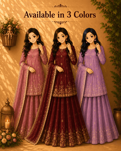 Embroidered Top Lehenga Set