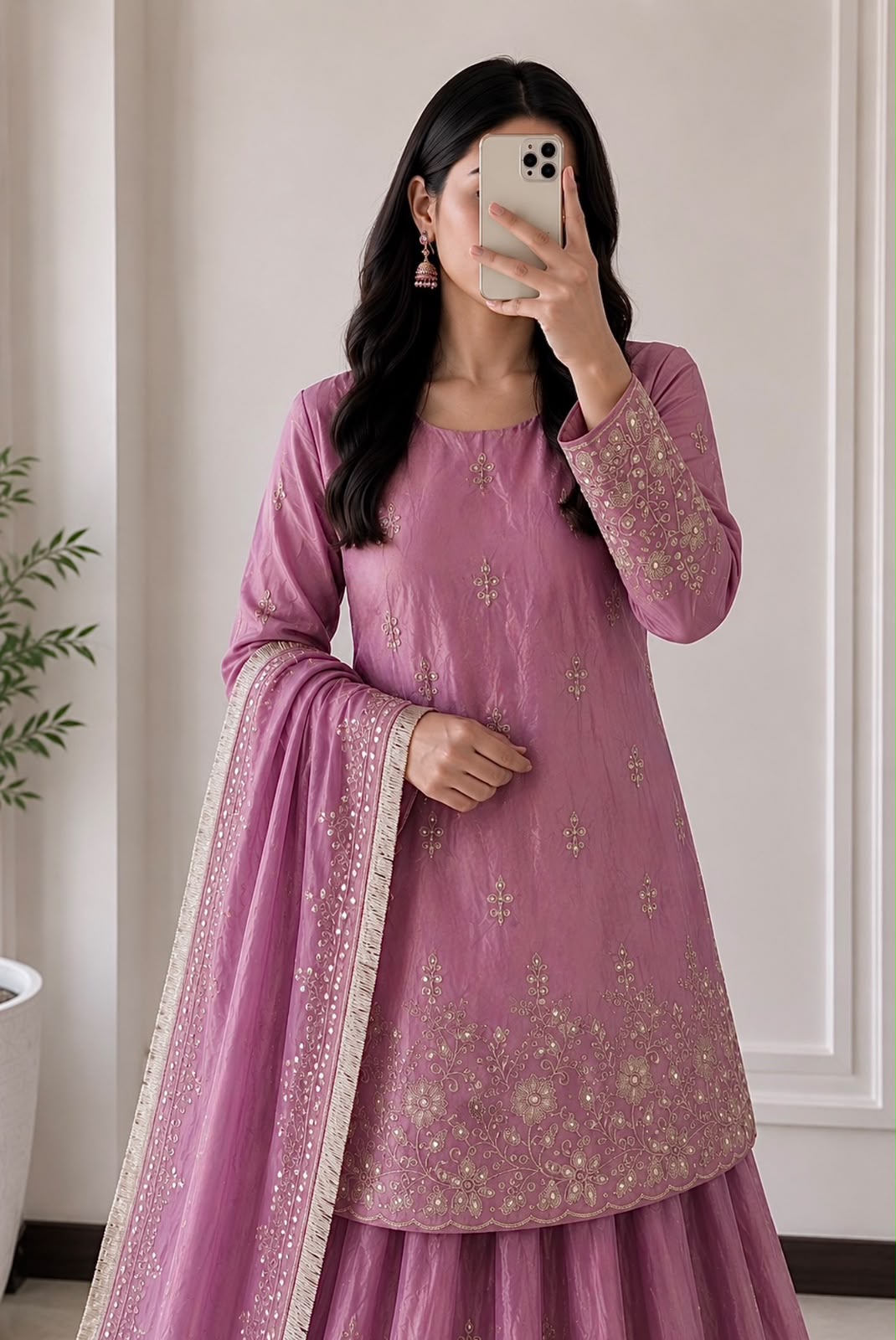 Embroidered Top Lehenga Set