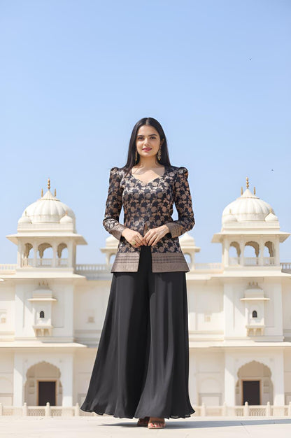 Embroidered Top Plazzo Set  Co-Ord Set for Women