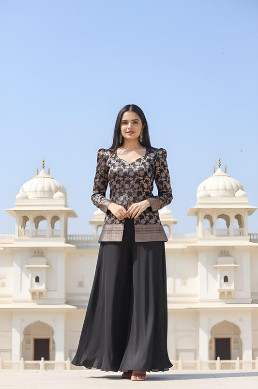 Embroidered Top Plazzo Set  Co-Ord Set for Women