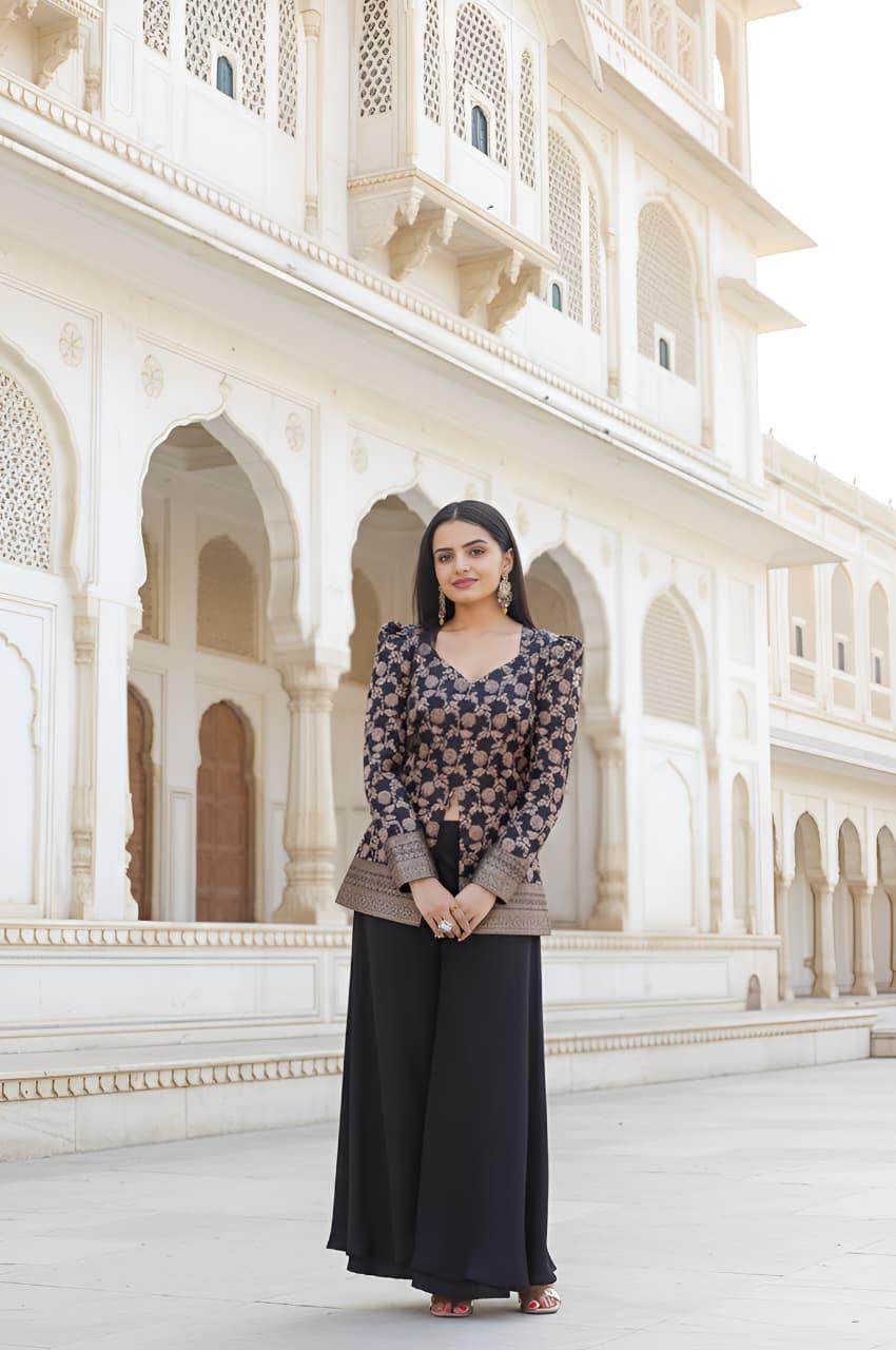 Embroidered Top Plazzo Set  Co-Ord Set for Women