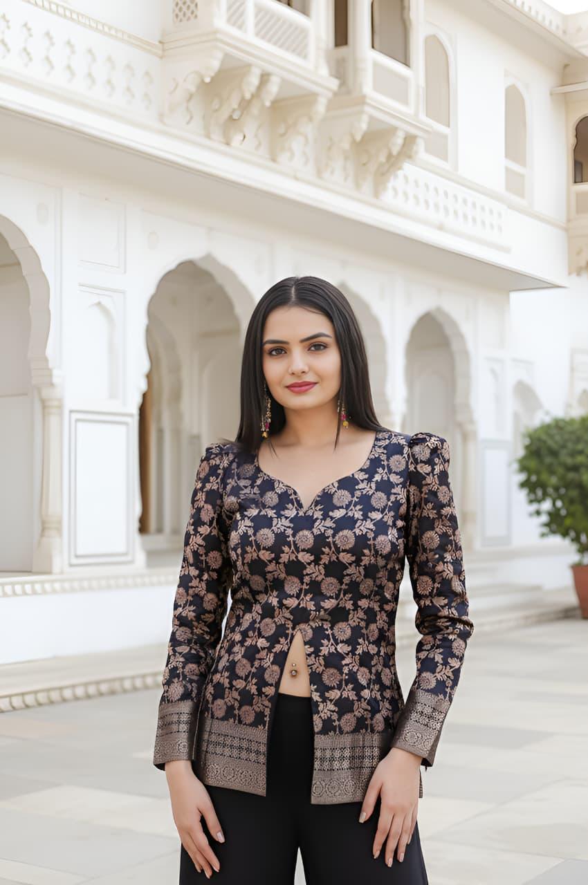 Embroidered Top Plazzo Set  Co-Ord Set for Women