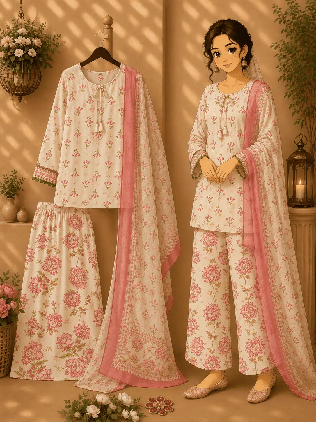 Everyday Floral Ethnic Set