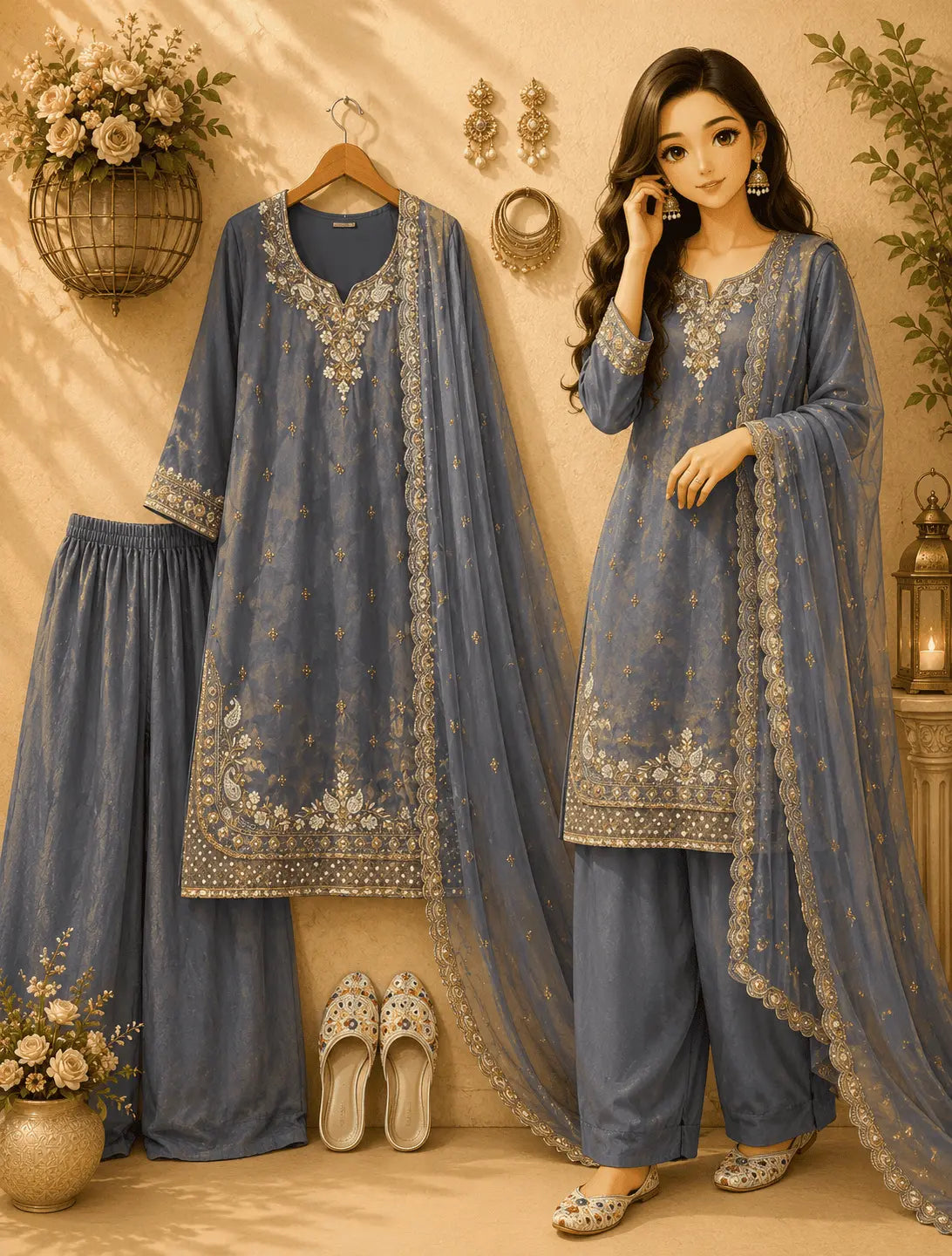 Farshi Top Plazzo Set