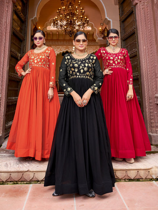 Faux Bloomimg Designer Gown for Party Events