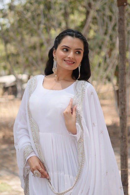 Faux Georgette Gown for Women  Wedding Wear