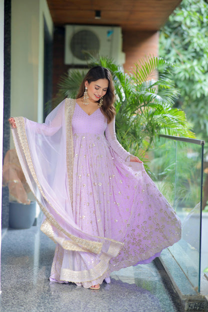 Floor Length Anarkali Gown for Wedding Wear