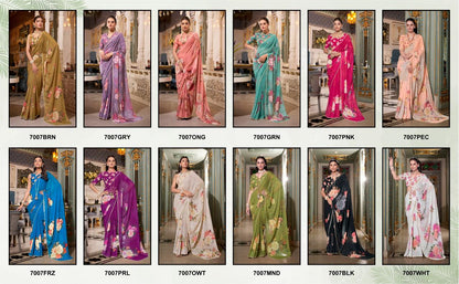 Floral Designer Silk Saree Party Wear Collection