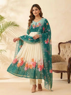 Floral Georgette Gown for Women