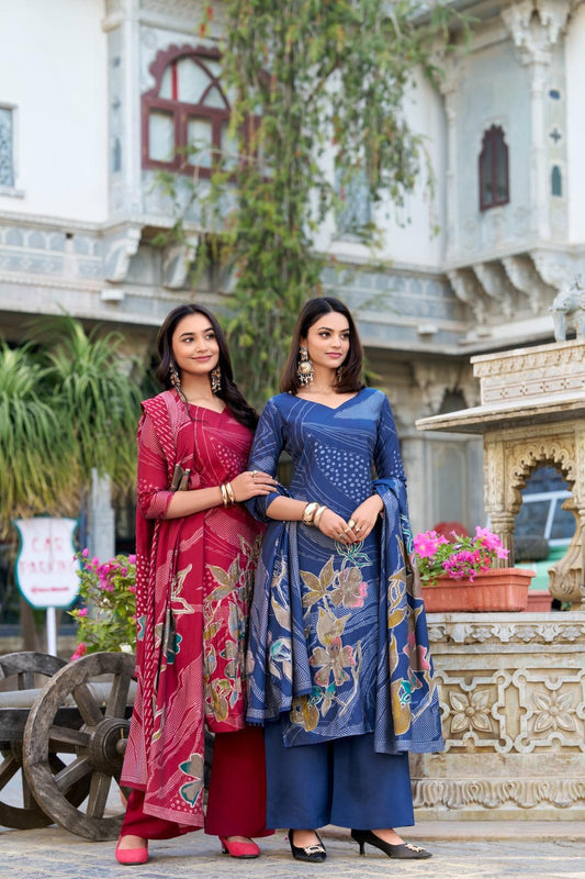 Floral Print Anarkali Suits for Wedding Wear