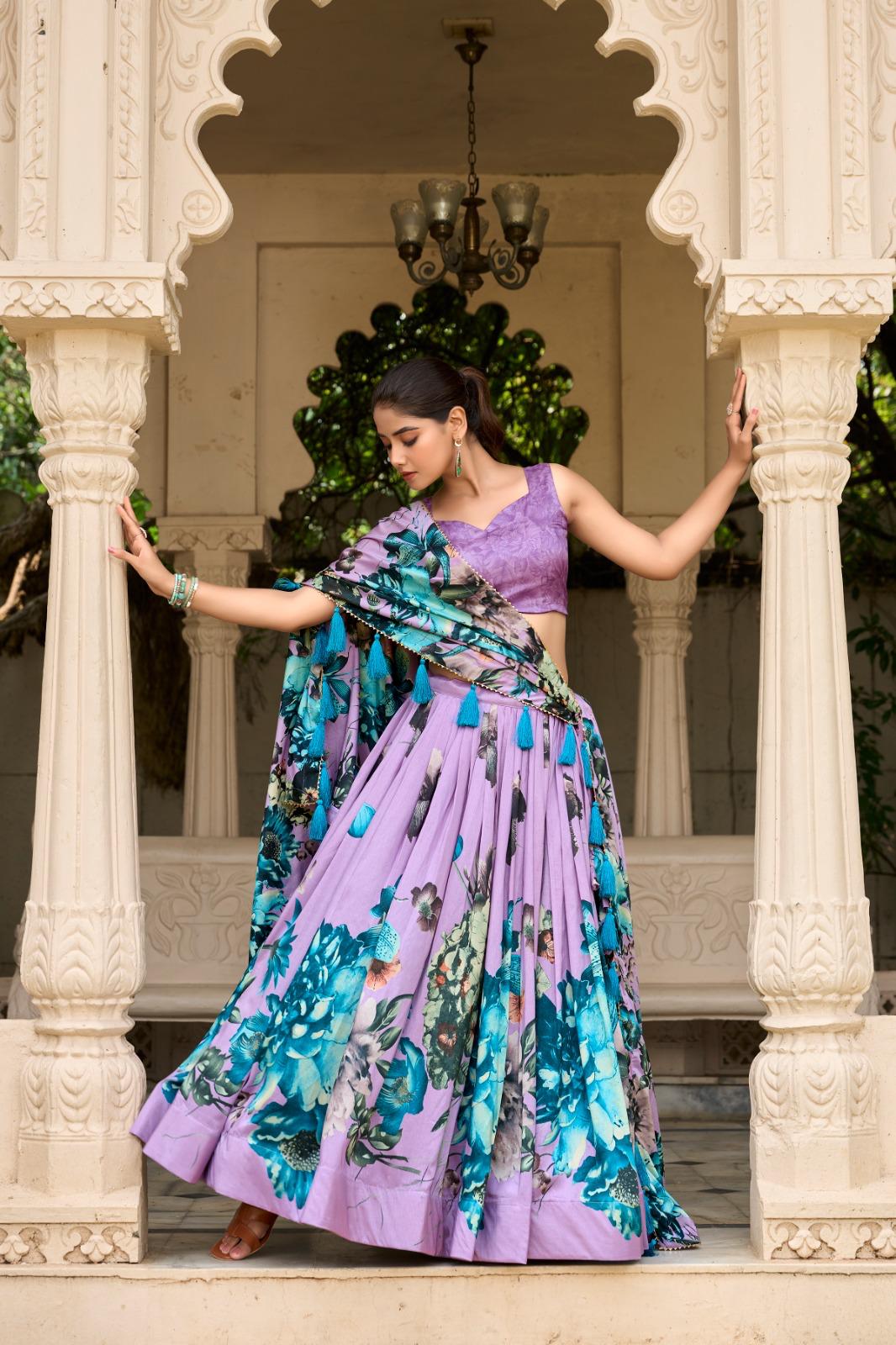 Floral Print Lehenga for Wedding & Anniversary wear