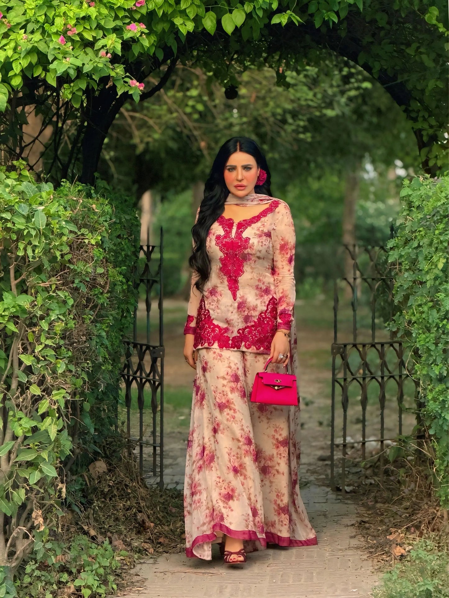 Floral Printed Palazzo Suit for Women