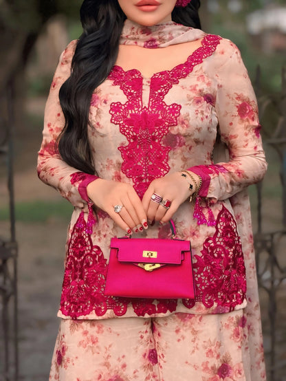 Floral Printed Palazzo Suit for Women