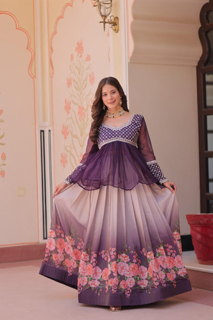 Floral Printed Readymade Lehenga Choli for Wedding & Events