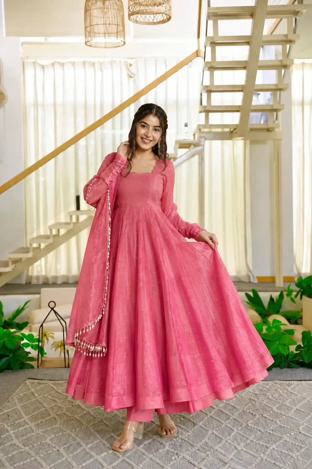 Full-Length Party Wear Gown Set
