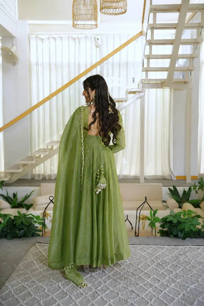 Full-Length Party Wear Gown Set