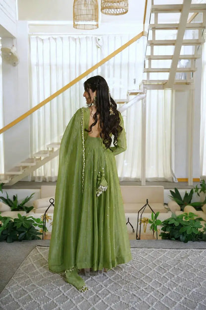 Full-Length Party Wear Gown Set