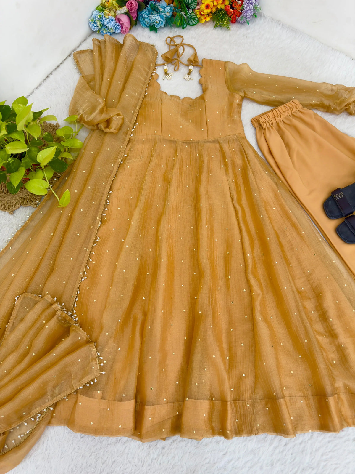 Full-Length Party Wear Gown Set