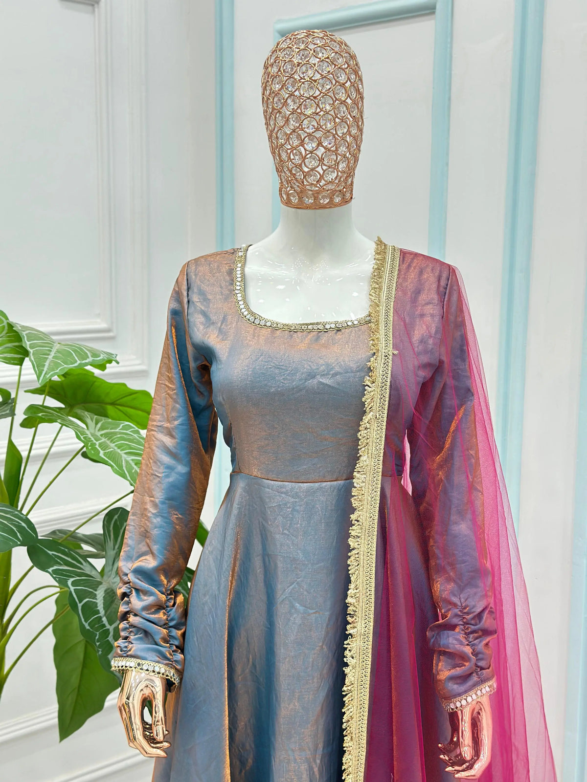 Full Sleeve Anarkali Gown Set