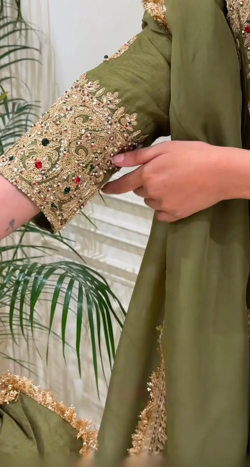 Full Sleeve Top-Bottom And Dupatta Set 