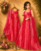 Georgette Chiffon Fox Gown