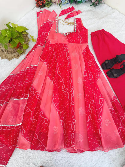 Georgette Chiffon Fox Gown