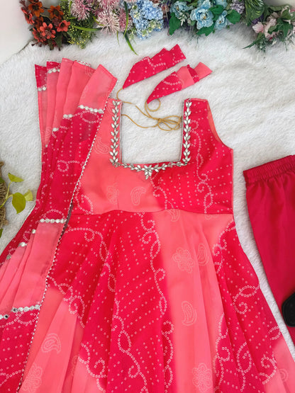 Georgette Chiffon Fox Gown