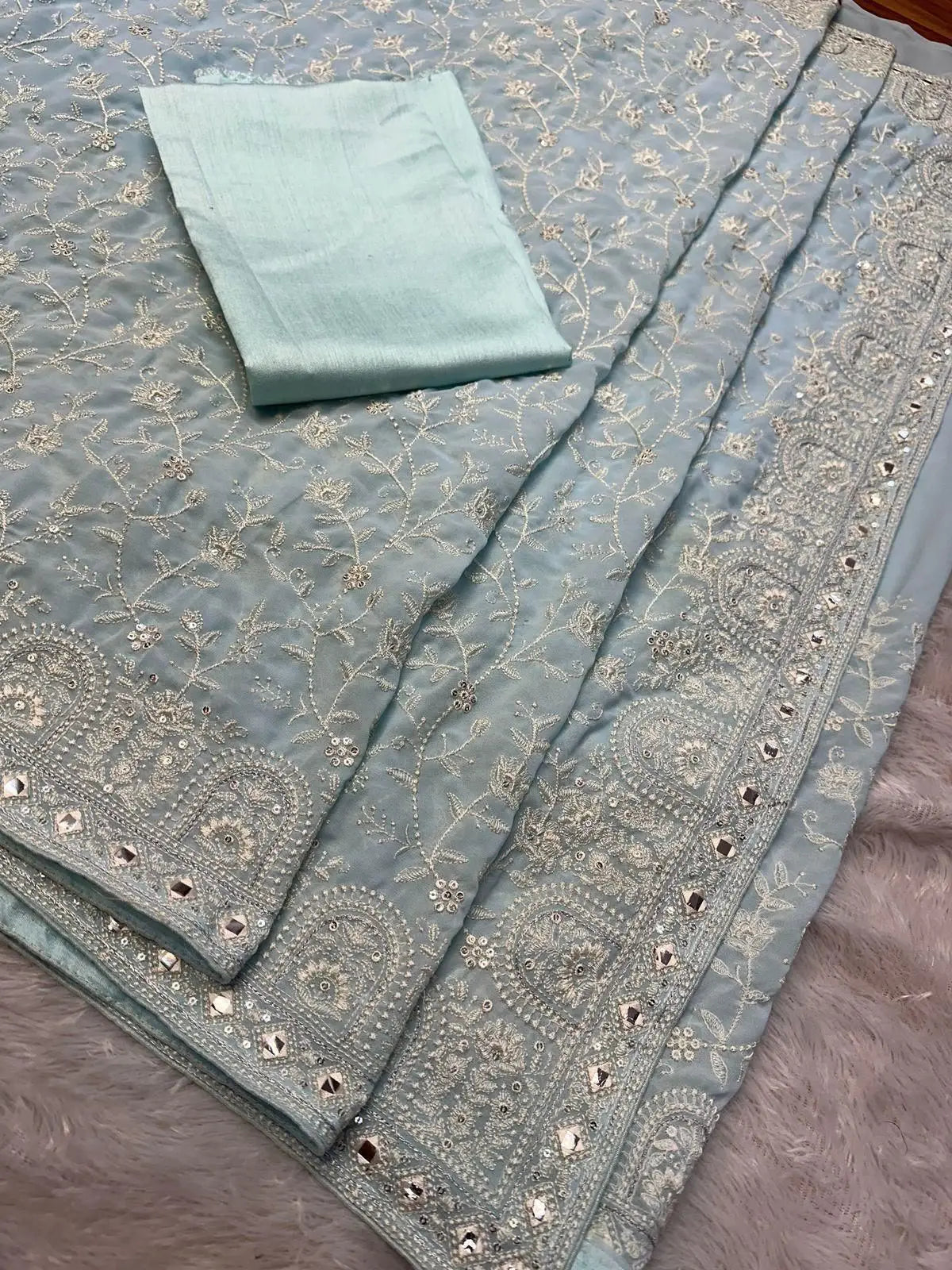Georgette Embroidered Saree