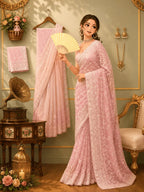 Georgette Embroidered Saree