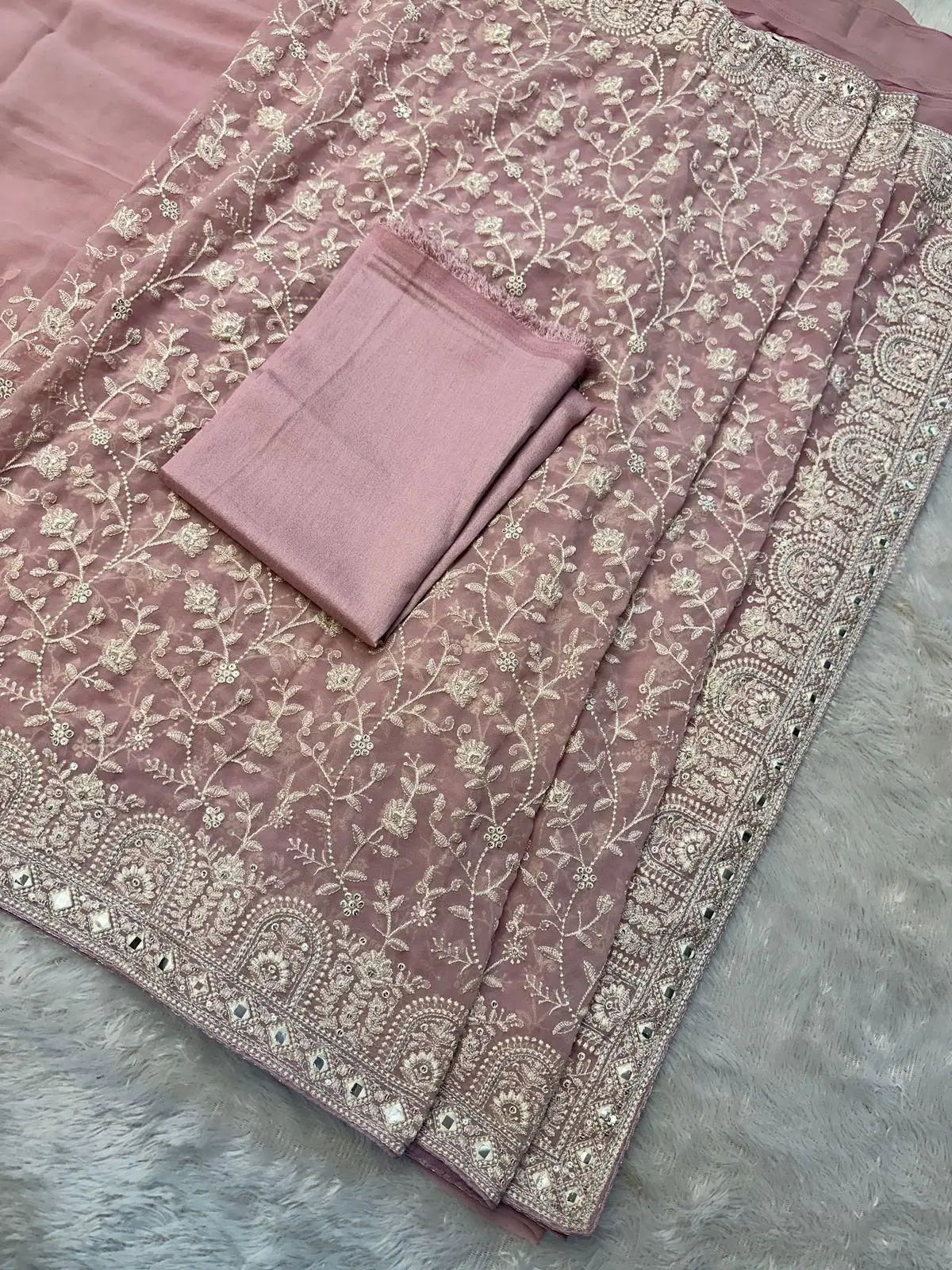 Georgette Embroidered Saree